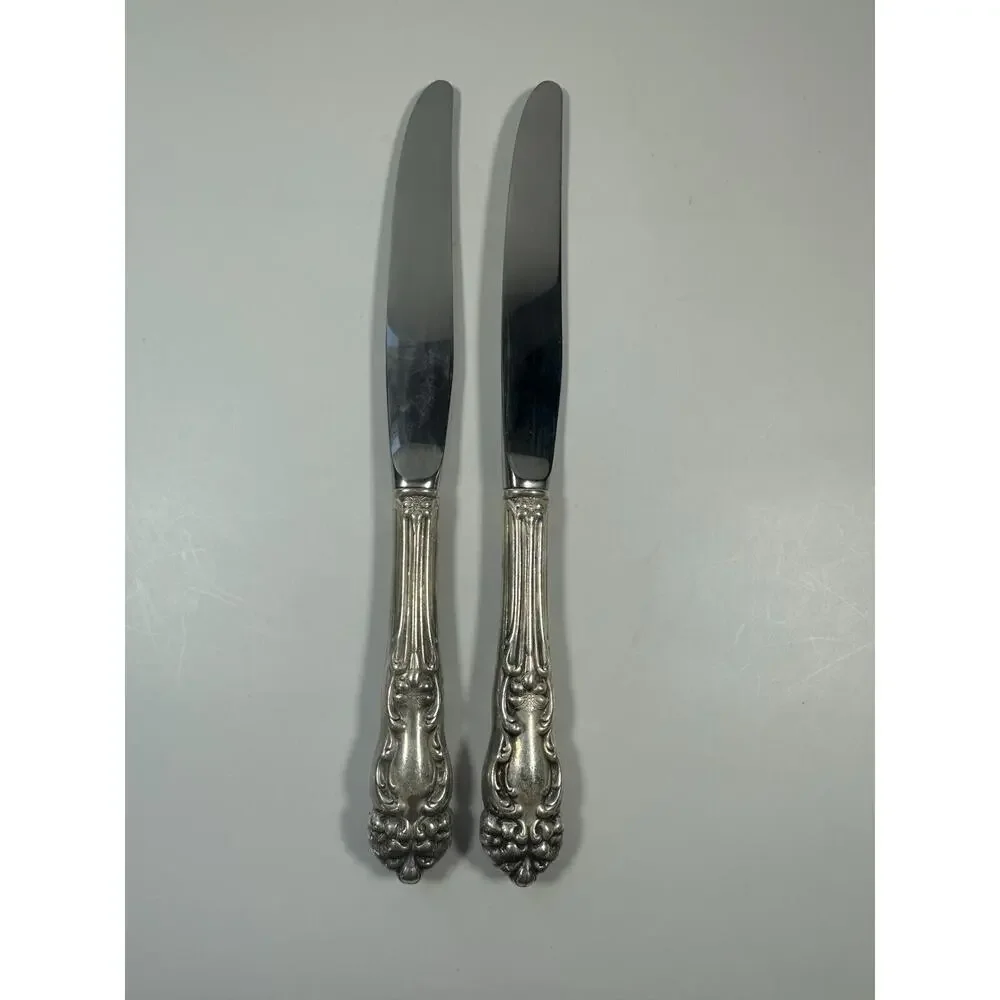 REED & BARTON Festivity Tiger Lily Silverplate Butter Knives Flatware Lot of TWO